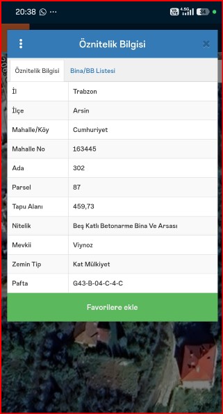 ARSİN YEŞİLTEPE ARSA